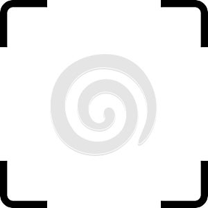 Scan qr code icon. QR code frame for scanning. Scan me phone tag. QR code for mobile app, payment, smartphone, pda
