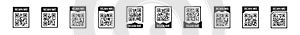 Scan QR code icon set. Template of frames barcode. Web and mobile app. Vector