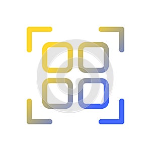 Scan qr code pixel perfect gradient linear ui icon