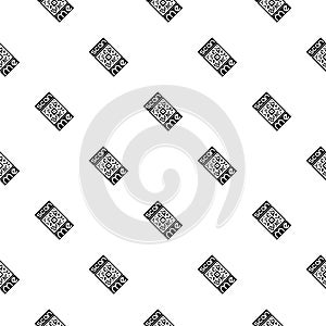 Scan QR Code seamless pattern isolated on white background