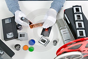 Scan slides and films to transform into digital data