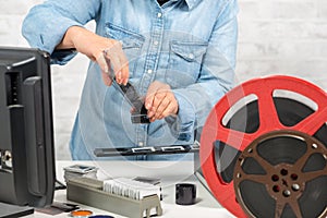 Scan slides and films to transform into digital data