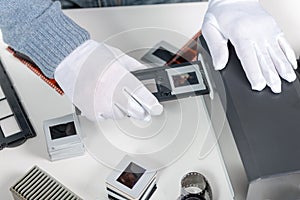 Scan slides and films to transform into digital data