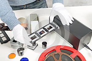 Scan slides and films to transform into digital data