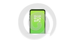 Scan to pay. Smartphone to scan QR code on paper for detail, technology and business concept. Motion graphics.