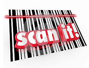 Scan It Words Barcode UPC Symbols Universal Product Code photo