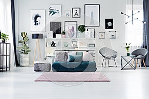 Scandi living room with posters photo