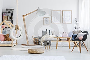 Scandi room of girl