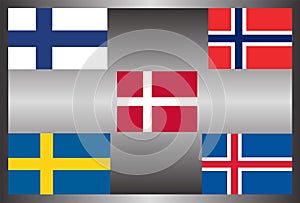 Scandinavain group flag Contries photo