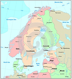 Scandinavia map photo