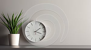 scandinavian clock on the wall photo