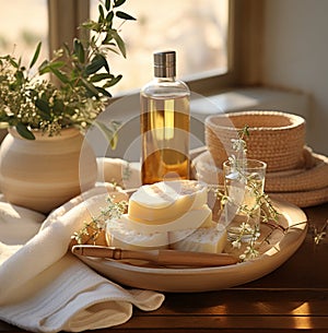 Scandinavian elegance: store your skin care products on a tray