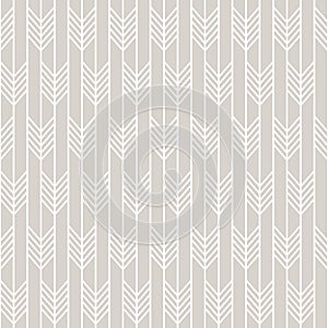 Scandinavian folk art seamless vector pattern with hexagons and lines in geometric style