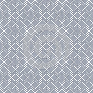 Scandinavian folk art seamless vector pattern with hexagons and lines in geometric style