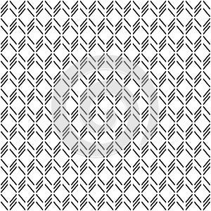 Scandinavian folk art seamless vector pattern with hexagons and lines in geometric style