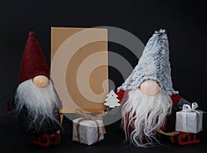 Scandinavian Gnome to decorate your Christmas photo