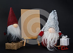 Scandinavian Gnome to decorate your Christmas photo