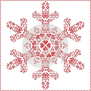 Scandinavian Nordic winter cross stitching