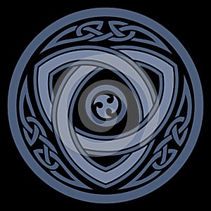 Scandinavian Viking design. Round Celtic design in Old Norse style