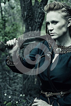 Scandinavian woman with sword