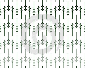 Scandinavian Zigzag Fir and Pine Trees Pattern