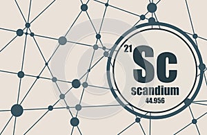 Scandium chemical element.