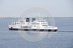 Scandlines ferry on the sea