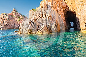 Scandola Natural Reserve, Corsica Island. Seascape, south France