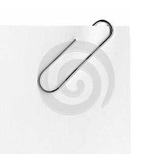 Scanned metal paper clip photo