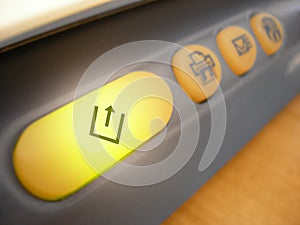 Scanner backlit button