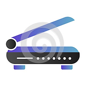 Scanner flat icon. Document scan color icons in trendy flat style. Copy equipment gradient style design, designed for