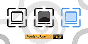 Scanner icon with three style for social media, website, and presentation