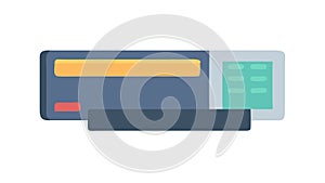 Scanner or printer icon. Flat design graphic for office or technology, vector design Generative AI