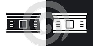 Scanner thin line vector icon set