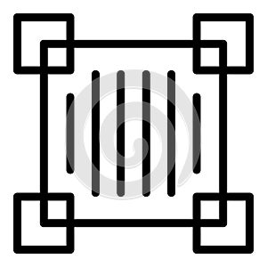 Scanning code frame icon outline vector. Qr scan