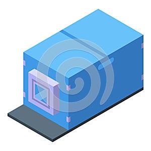 Scanning device icon isometric vector. Pet microchip