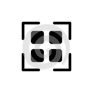 Scanning qr code black glyph ui icon