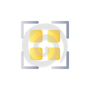 Scanning qr code flat gradient color ui icon