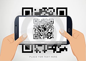 Scanning QR code.