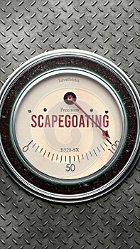 Scapegoating that is hitting a full scale, showing a very high level of scapegoating. Maximum value