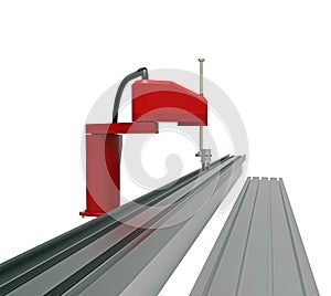 SCARA robot 3d render