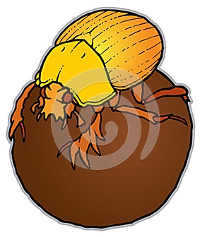 Scarab on a ball