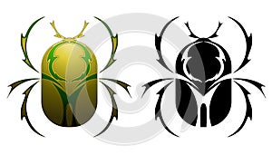 Scarab tattoo design