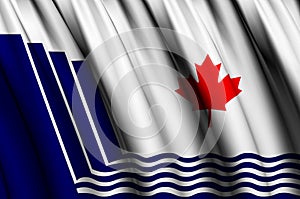 Scarborough Ontario waving flag illustration. photo