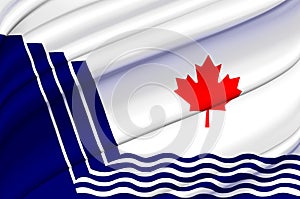 Scarborough Ontario waving flag illustration. photo