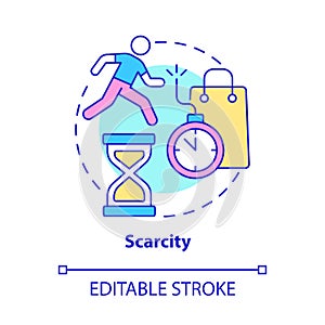 Scarcity concept icon