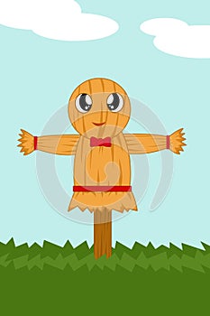 Scarecrow cartoon illustration