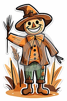 Scarecrow Clipart - Vibrant Fall Colors