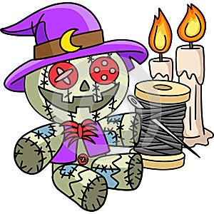 Scarecrow Halloween Cartoon Colored Clipart