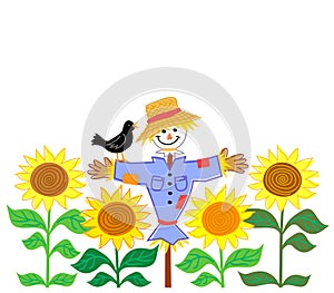 Scarecrow and Sunflowers/eps